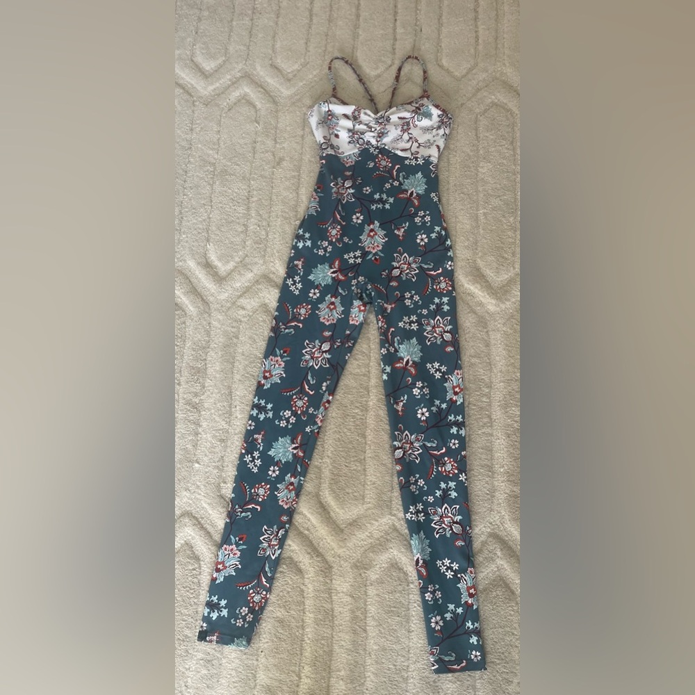 Floral Blue Elevé Unitard - Picture 4 of 7